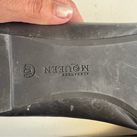 Alexander McQueen black flats size 10.5 - Picture 7 of 7